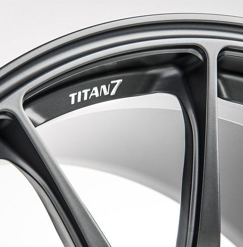 Titan 7 T-R10 5x114.3 17x9.5" +51mm Offset Satin Titanium Wheels