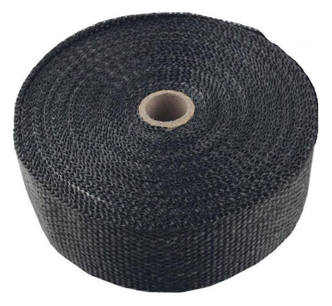 Torque Solution 1" x 50' Exhaust Wrap - Black Fiberglass (TS-EW-1X50BK)