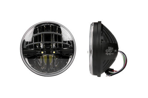 Truck-Lite Truck-Lite 7in Universal LED Headlight - Each / High-Low / 27275C / H4/ Dark Chrome / LHT / Heated Lens (27275C3)