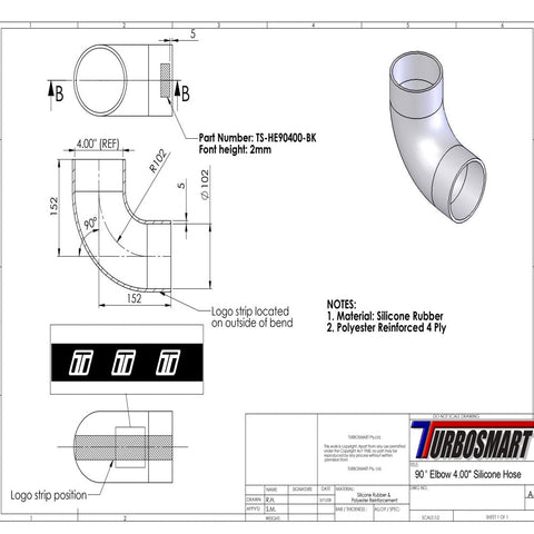 Turbosmart 90deg Elbow 4.00" (TS-HE90400)