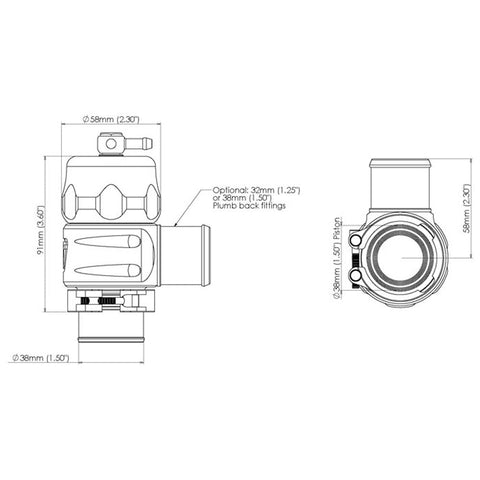Turbosmart Blow Off Valve Plumb Back Uni 32mm (TS-0205-1261)