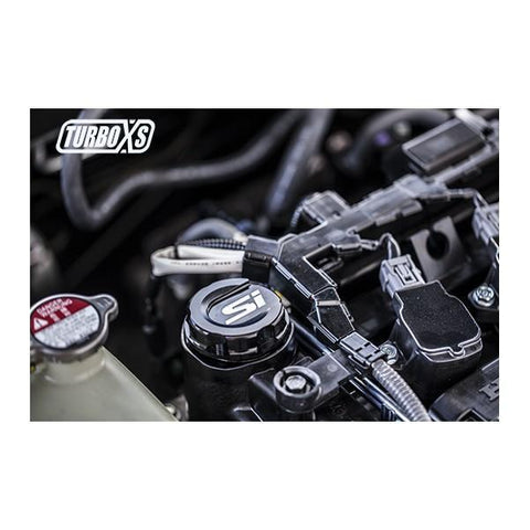 TurboXS Premium Aluminum Oil Cap | 2017+ Honda Civic Si (HC-OC-BLK-SI)