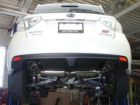 Ultimate Racing 3" Catback Dual Muffler Exhaust | 2008+ Subaru STI | 2011+ WRX Hatchback (10047)