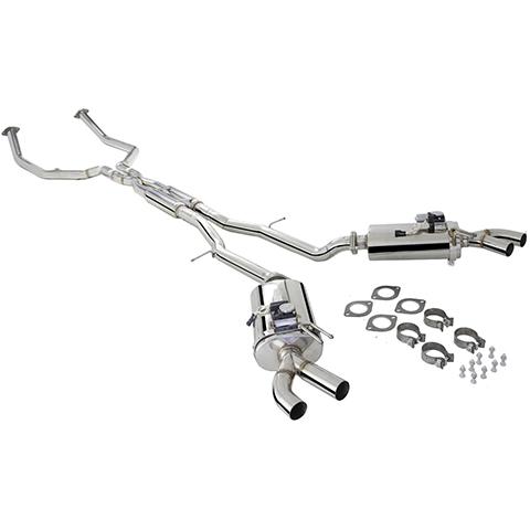 XForce Polished Stainless Steel Cat-Back Exhaust System | 2017-2021 Kia Stinger GT RWD (ES-KS17-VMK-CBS)