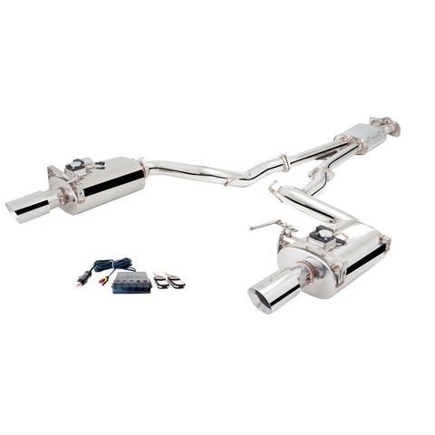 XForce Stainless Steel Cat-Back w/ Varex Mufflers | 2015-2017 Ford Mustang EcoBoost (ES-FM17-02-VMK-CBS)