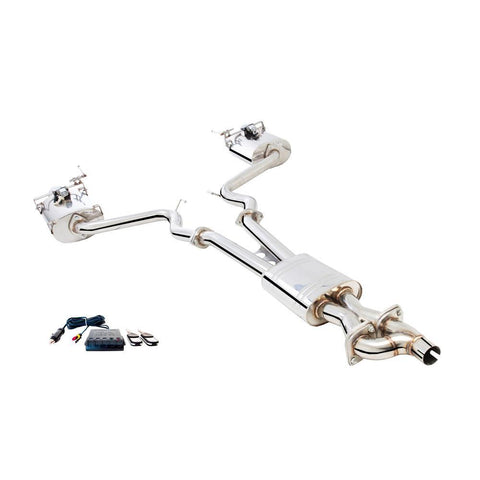 XForce Stainless Steel Cat-Back w/ Varex Mufflers | 2015-2017 Ford Mustang EcoBoost (ES-FM17-02-VMK-CBS)