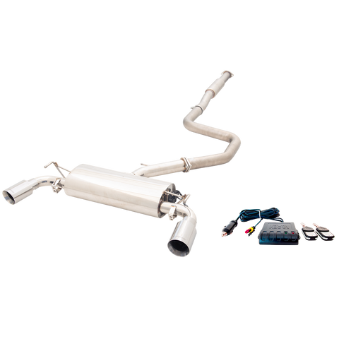 XForce 3" Cat-Back Exhaust w/ Varex Muffler | 2019-2021 Hyundai Veloster N (ES-HY30N-VMKSB-CBS)