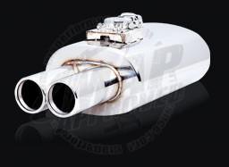Varex Remote Controlled Sport Muffler (Oval w/ 3" Inlet and Dual 3" Round Tips) - Modern Automotive Performance
