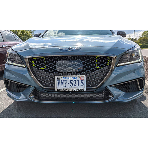 Velossa Tech BIG MOUTH Full Kit Intake Snorkel | 2015-2021 Genesis G80 3.3TT (VT-BM-0219-PBLU-BLK-RECT)