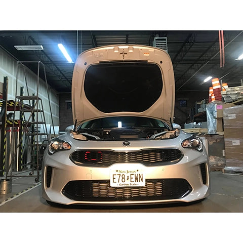 Velossa Tech BIG MOUTH Full Kit Intake Snorkel | 2018-2019 Kia Stinger 2.0T (VT-BM-0150-PBLU-BLK-RECT)