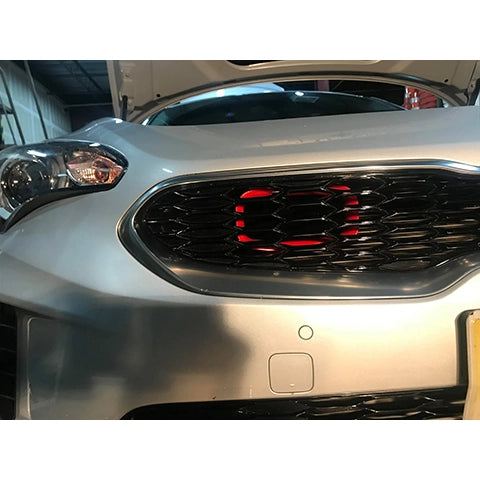 Velossa Tech BIG MOUTH Full Kit Intake Snorkel | 2018-2019 Kia Stinger 2.0T (VT-BM-0150-PBLU-BLK-RECT)