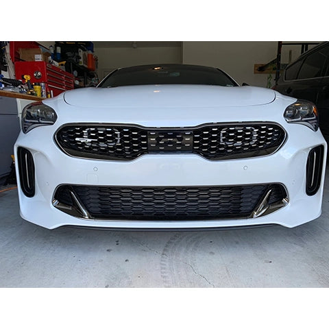 Velossa Tech BIG MOUTH Full Kit Intake Snorkel | 2018-2019 Kia Stinger 3.3T (VT-BM-0140-PBLU-BLK-RECT)