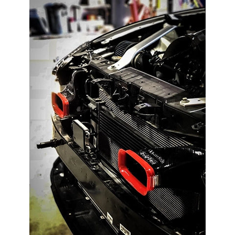 Velossa Tech BIG MOUTH Full Kit Intake Snorkel | 2018-2019 Kia Stinger 3.3T (VT-BM-0140-PBLU-BLK-RECT)