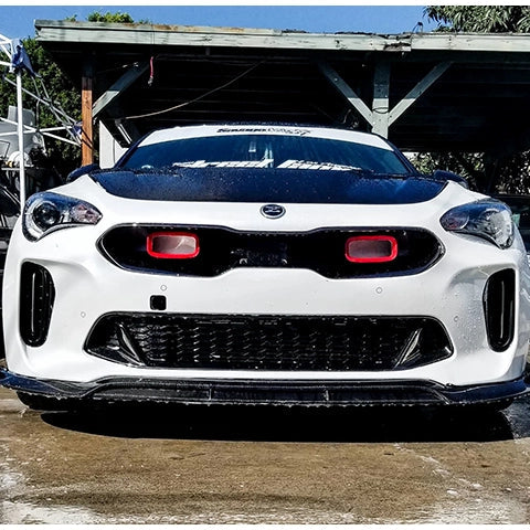 Velossa Tech BIG MOUTH Full Kit Intake Snorkel | 2018-2019 Kia Stinger 3.3T (VT-BM-0140-PBLU-BLK-RECT)