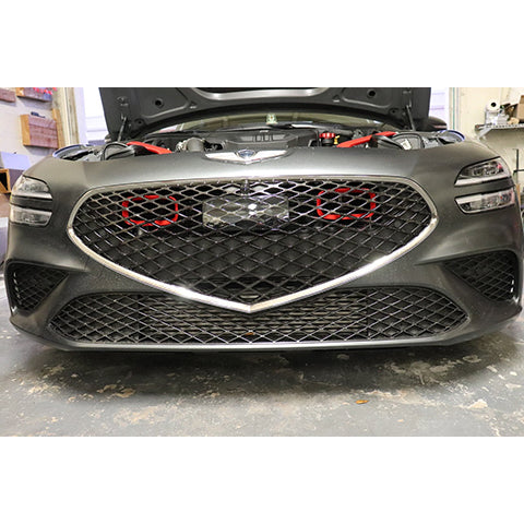 Velossa Tech BIG MOUTH Full Kit Intake Snorkel | 2022 Genesis G70 3.3T (VT-BM-0214-PBLU-BLK-RECT)