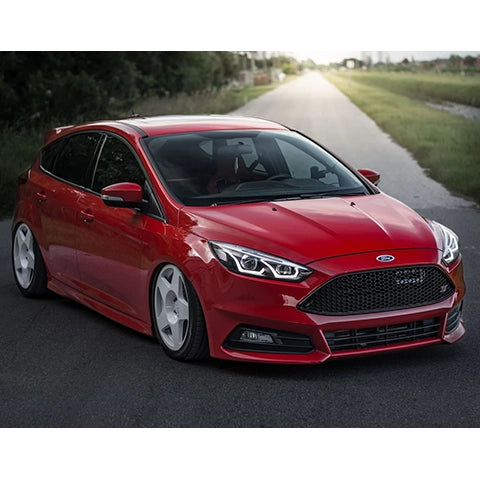 Velossa Tech BIG MOUTH Full Kit Intake Snorkel | 2013-2018 Ford Focus ST (VT-BM-0010-PBLU-BLK-RECT)