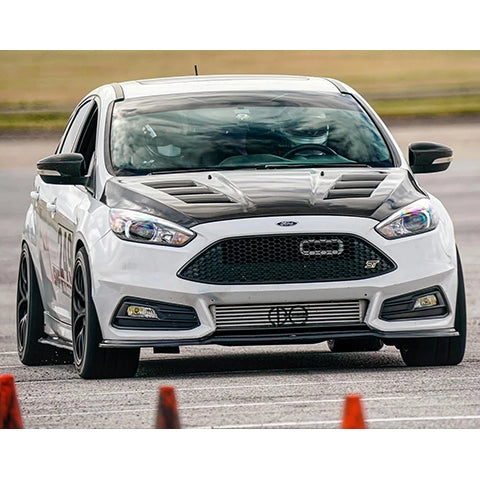 Velossa Tech BIG MOUTH Full Kit Intake Snorkel | 2013-2018 Ford Focus ST (VT-BM-0010-PBLU-BLK-RECT)