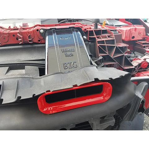 Velossa Tech BIG MOUTH Full Kit Intake Snorkel | 2013-2018 Ford Focus ST (VT-BM-0010-PBLU-BLK-RECT)