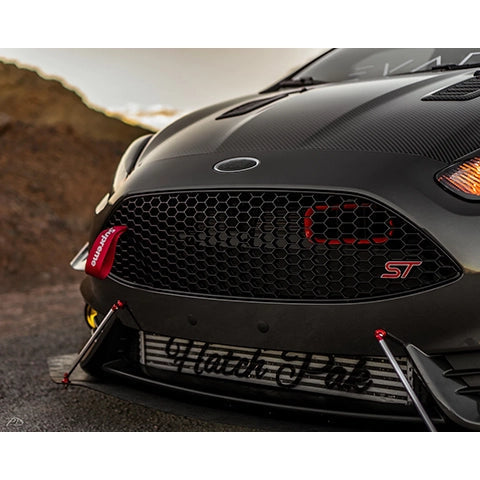 Velossa Tech BIG MOUTH Full Kit Intake Snorkel | 2015-2017 Ford Fiesta ST (VT-BM-0020-PBLU-BLK-RECT)