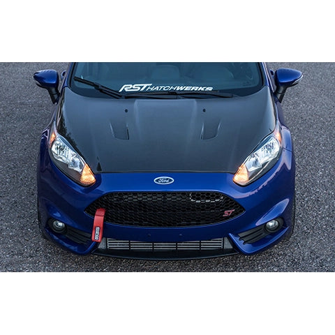 Velossa Tech BIG MOUTH Full Kit Intake Snorkel | 2015-2017 Ford Fiesta ST (VT-BM-0020-PBLU-BLK-RECT)