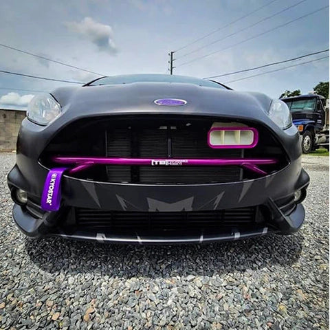 Velossa Tech BIG MOUTH Full Kit Intake Snorkel | 2015-2017 Ford Fiesta ST (VT-BM-0020-PBLU-BLK-RECT)