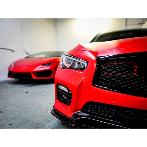 Velossa Tech BIG MOUTH Full Kit Intake Snorkel | 2014-2024 Infiniti Q50 (VT-BM-0222-PBLU-BLK-RECT)