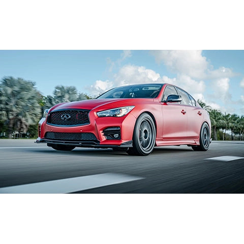 Velossa Tech BIG MOUTH Full Kit Intake Snorkel | 2014-2024 Infiniti Q50 (VT-BM-0222-PBLU-BLK-RECT)