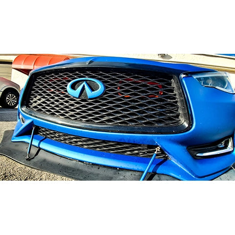 Velossa Tech BIG MOUTH Full Kit Intake Snorkel | 2016-2024 Infiniti Q50 Red Sport (VT-BM-0223-PBLU-BLK-RECT)