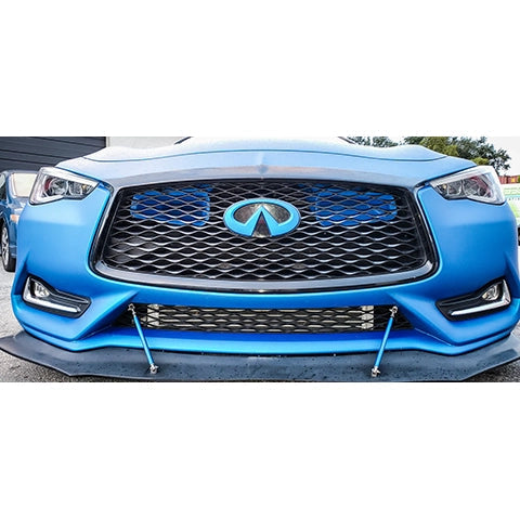 Velossa Tech BIG MOUTH Full Kit Intake Snorkel | 2016-2022 Infiniti Q60 Red Sport (VT-BM-0225-PBLU-BLK-RECT)