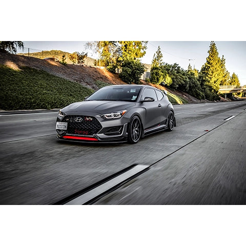 Velossa Tech BIG MOUTH Full Kit Intake Snorkel | 2019-2022 Hyundai Veloster N (VT-BM-0190-PBLU-BLK-RECT)