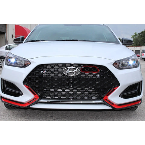 Velossa Tech BIG MOUTH Full Kit Intake Snorkel | 2019-2022 Hyundai Veloster N (VT-BM-0190-PBLU-BLK-RECT)