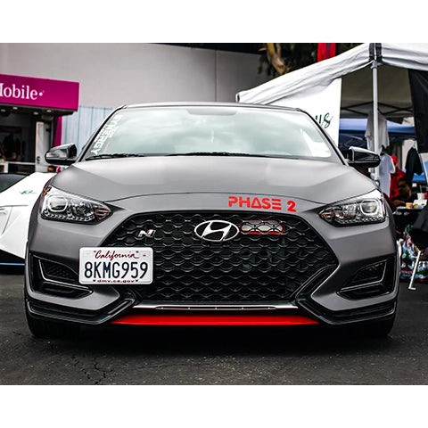 Velossa Tech BIG MOUTH Full Kit Intake Snorkel | 2019-2022 Hyundai Veloster N (VT-BM-0190-PBLU-BLK-RECT)