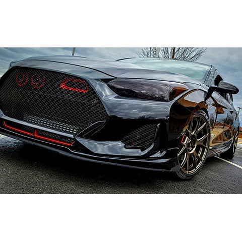 Velossa Tech BIG MOUTH Full Kit Intake Snorkel | 2019-2021 Hyundai Veloster Turbo/Ultimate/R-Spec (VT-BM-0210-PBLU-BLK-RECT)