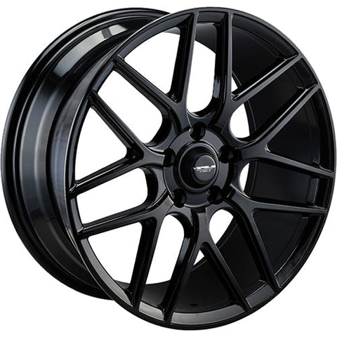 Versus Racing VS103 Black w/Machined Spoke Faces and Outer Lip Ring 17x8 | 5x114.3 (VS1031785114+38BMF)