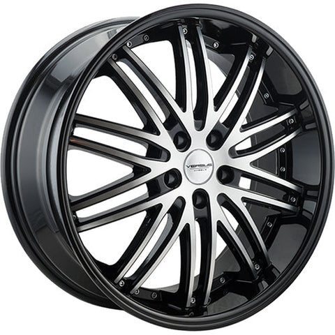 Versus Racing VS907 Black w/Machined Spoke Faces 20x8.5 | 5x114.3 (VS90720855114+38BMF)