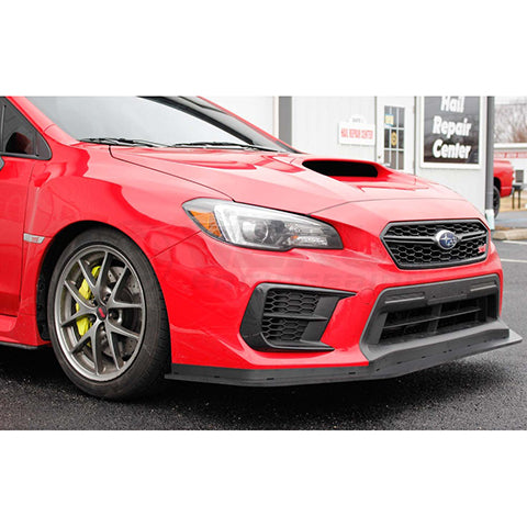 KEEPDSGN Carbon Style Front Bumper Lip Splitter With Strut Rods For Subaru WRX STI Impreza