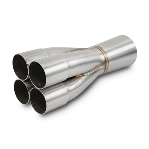 Vibrant 4-1 Stainless Steel Merge Collectors - 1-3/4in Inlet Slipover ID 3in Merge Outlet OD - Sold Individually (10303)