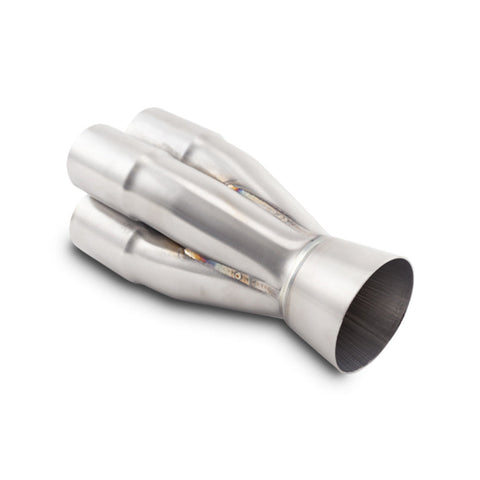 Vibrant 4-1 Stainless Steel Merge Collectors - 1-3/4in Inlet Slipover ID 3in Merge Outlet OD - Sold Individually (10303)