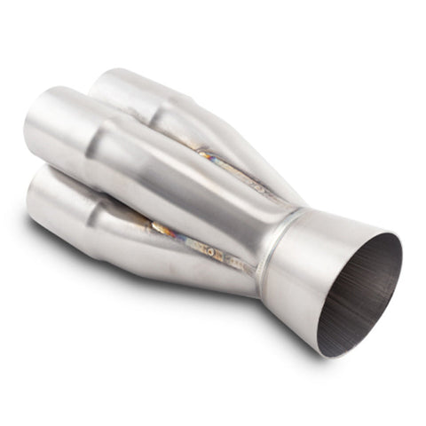 Vibrant 4-1 Stainless Steel Merge Collector - 2in Inlet Slipover ID 3-1/2in Merge Outlet OD - Sold Individually (10309)