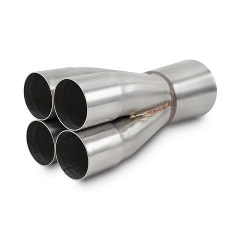 Vibrant 4-1 Stainless Steel Merge Collector - 2in Inlet Slipover ID 3-1/2in Merge Outlet OD - Sold Individually (10309)