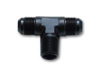 Flare to Pipe Tee Adapter Fitting; Size: -3 AN x 1/8" NPT by Vibrant Performance - Modern Automotive Performance
