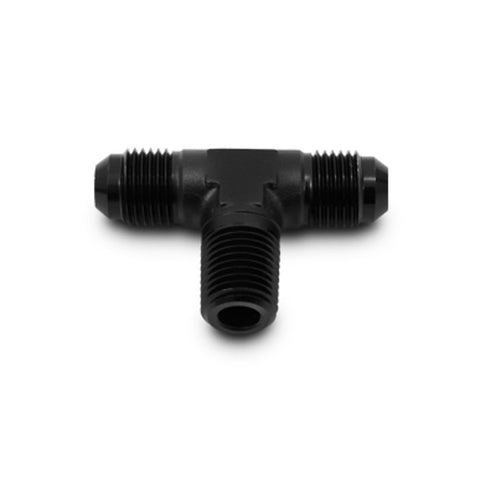 Vibrant -16AN x 1inNPT Flare to Pipe Tee Fitting Adapter Fitting - Aluminum (10466)