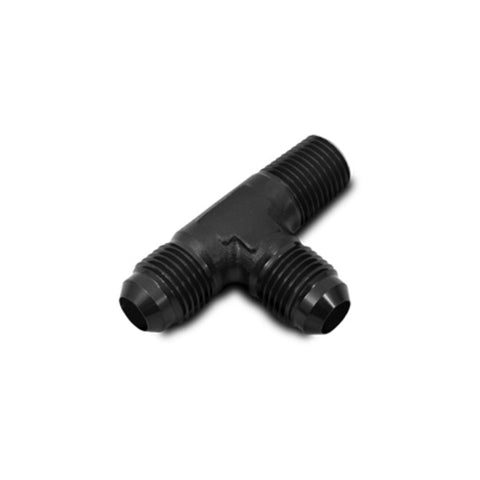 Vibrant -12AN x 3/4in NPT Flare to Pipe On Run Tee Adapter Fitting - Aluminum (10475)