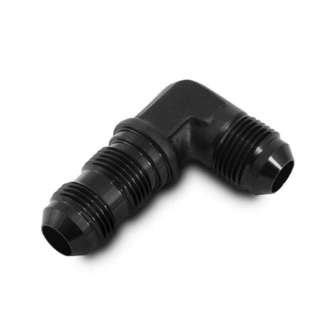 Vibrant -16AN Bulkhead Adapter 90 Deg Elbow Fitting - Anodized Black (10614)