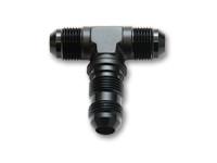 '-4AN Bulkhead Adapter Tee Fitting Anodized Black Only by Vibrant Performance - Modern Automotive Performance
