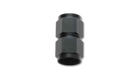 Vibrant Fitting Straight Coupler Union Adapter - Female -10 AN to Female -12 AN Aluminum Black Anodize (10710)