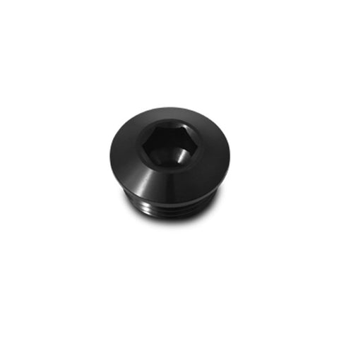 Vibrant -3AN ORB Low Profile Port Plug - Anodized Black (10990)