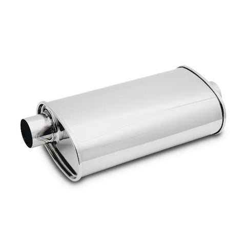 Vibrant StreetPower Oval Muffler - 3.50in Inlet/Outlet - Offset-Center (1133)