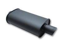 STREETPOWER FLAT BLACK Oval Muffler (2.5" inlet) by Vibrant Performance - Modern Automotive Performance
