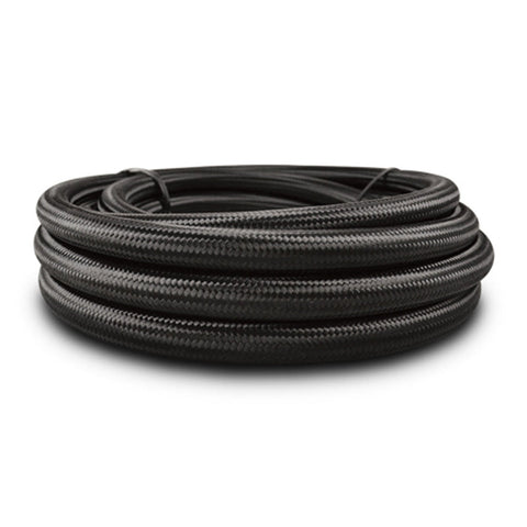 Vibrant -12 AN Black Nylon Braided Flex Hose - 2 foot roll (11962)